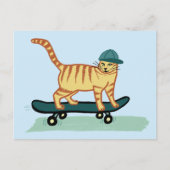 Check Meowt. Tabblad 'Skateboarden' Kat AANPASSEN  Briefkaart (Voorkant)