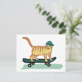 Check Meowt. Tabblad 'Skateboarden' Kat AANPASSEN Briefkaart (Staand voorkant)