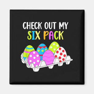 Check Out My Six Pack Funny Pasen Ei Abs Workout Magneet