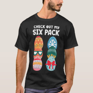 Check Out My Six Pack Grappig Pasen Ei Abs Workout T-shirt