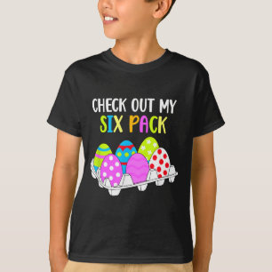 Check Out My Six Pack Grappige Paasei Abs Workout T-shirt