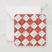 CHECK ROUGE MOSAIC 2,5" Carré carte plat (Devant)