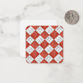 CHECK ROUGE MOSAIC 2,5" Carré carte plat (Devant/Arrière en situation)