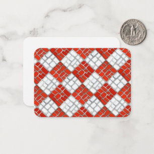 CHECK ROUGE MOSAIC 3.5x2.5 Carte plate / Horizonta