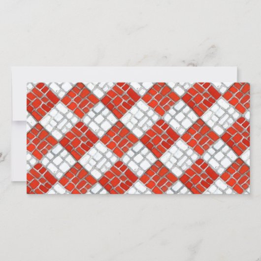 CHECK ROUGE MOSAIC 8x4 Carte plate / Horizontale (Devant)