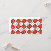 CHECK ROUGE MOSAIC 8x4 Carte plate / Horizontale (Devant/Arrière en situation)