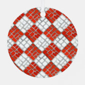 CHECK ROUGE MOSAIC Métal Cercle Ornement (Verso)