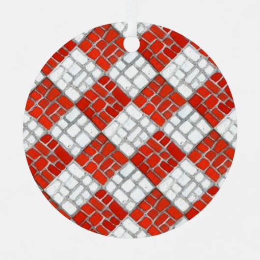 CHECK ROUGE MOSAIC Métal Cercle Ornement (Recto)