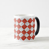 CHECK ROUGE MOSAIC Morphing Mug (Devant droit)
