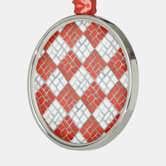 CHECK ROUGE MOSAIC Premium Circle Ornement (Gauche)