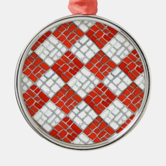 CHECK ROUGE MOSAIC Premium Circle Ornement (Devant)