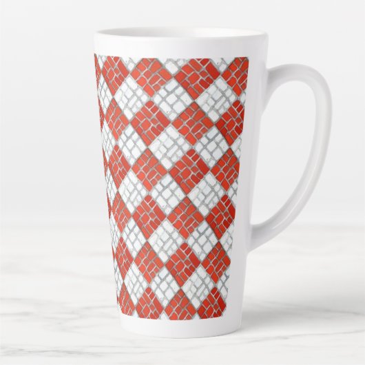 CHECK ROUGE MOSAIC Tall Latte Mug (Droite)