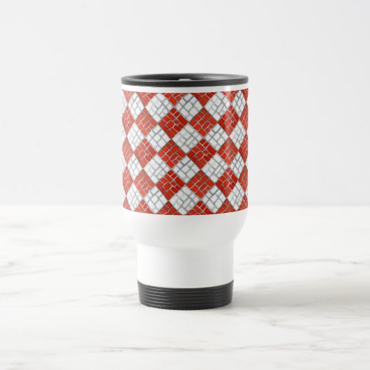 CHECK ROUGE MOSAIC Travel Mug (Centre)