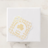Check St Patricks Shamrock NAME Bedankjes Labels (Met doos)