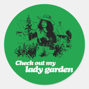 CHECK UIT MIJN LADY GARDEN - WIT -.png Ronde Sticker