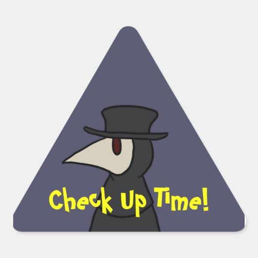 Check up tijd! driehoek sticker (Voorkant)