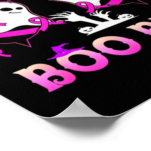 Check Your Boo Bees Funny Breast Cancer Halloween  Poster (Hoek)