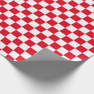 Checkboard voor witte en [rode] cheques cadeaupapier