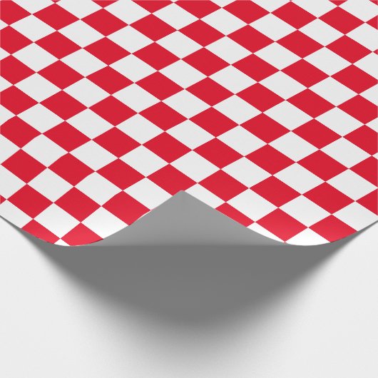 Checkboard voor witte en [rode] cheques cadeaupapier (Hoek)