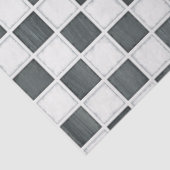 Checkboard zwart-wit Decoupage Tissuepapier (Detail)