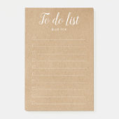 Checkbox Takenlijst Planner Rustiek Kraft Post-it® Notes (Voorkant)