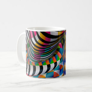 Checker Board Stripe Design Art Koffiemok