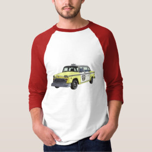 Checker Cab Taxi Classic Car Illustration T-shirt