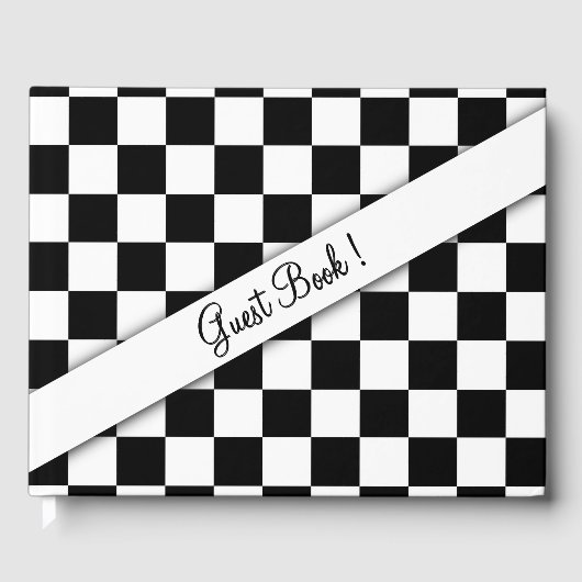 Checker Flag Guest Book Gastenboek (Voorkant)