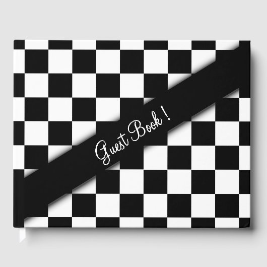 Checker Flag Guest Book Gastenboek (Voorkant)