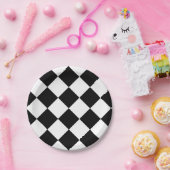 Checker Flag Racing Design Papieren Bordje (Feest)