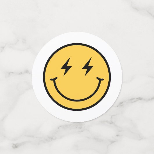 Checker Happy Face Verjaardag Confetti (Kleine voorkant)