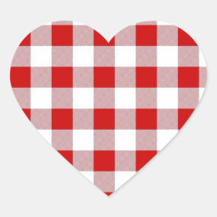 Checker Picnic Cloth Hart Sticker