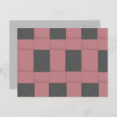 Checker Pink Flower Abstract Briefkaart (Voorkant / Achterkant)