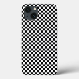 Checker Square Illusion Black en White iPhone 13 Hoesje