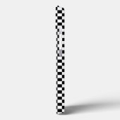 Checker Square Illusion Black en White Case-Mate iPhone Case (Achterkant / Links)
