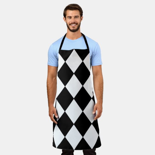 Checkerboard Apron Schort (Gedragen)