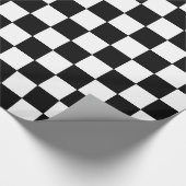 Checkerboard Black en White Cadeaupapier (Hoek)