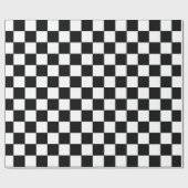 Checkerboard Black en White Cadeaupapier (Vlak)