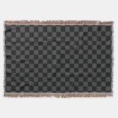 Checkerboard Black Grey Checkered Squares Check Deken (Voorkant)