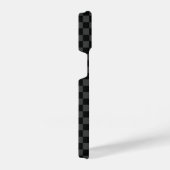 Checkerboard Black Grey Checkered Squares Check iPhone Hoesje (Rechterkant)