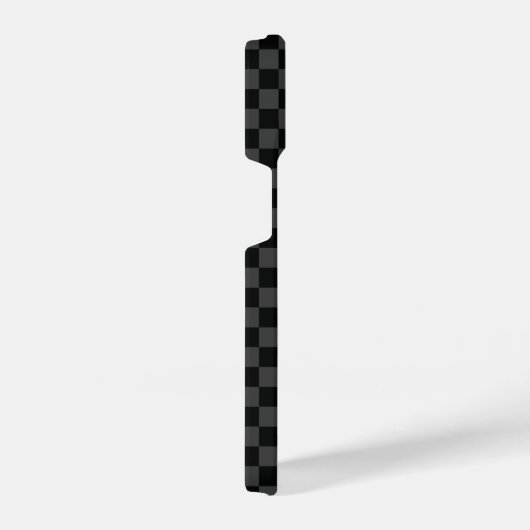 Checkerboard Black Grey Checkered Squares Check iPhone Hoesje (Rechterkant)