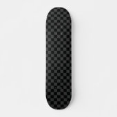 Checkerboard Black Grey Checkered Squares Check Skateboard (Voorkant)
