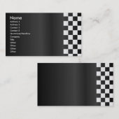 Checkerboard Border Profile Card Visitekaartje (Voorkant / Achterkant)