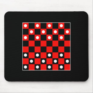 Checkerboard Checker bordspellen Zwart en Rood Hal Muismat