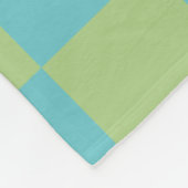 Checkerboard Checkered Pattern in Blue en Green Fleece Deken (Hoek)