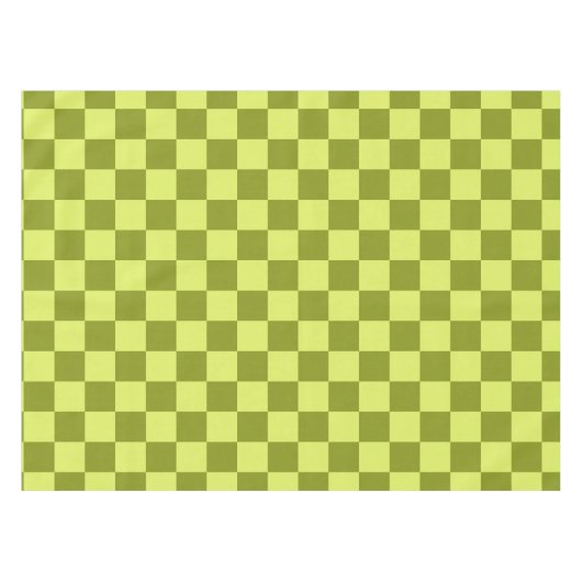 Checkerboard Checkerkering Pattern Olive Green Lim Tafelkleed (Voorkant (Horizontaal))