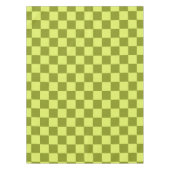 Checkerboard Checkerkering Pattern Olive Green Lim Tafelkleed (Voorkant)