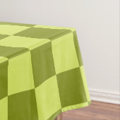 Checkerboard Checkerkering Pattern Olive Green Lim Tafelkleed (Voorbeeld)