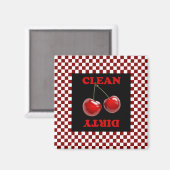 Checkerboard Cherries Magnet Magneet (Voorkant / Achterkant)