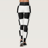 Checkerboard ~ Chess~ Square Design Black & White* Leggings (Achterkant)